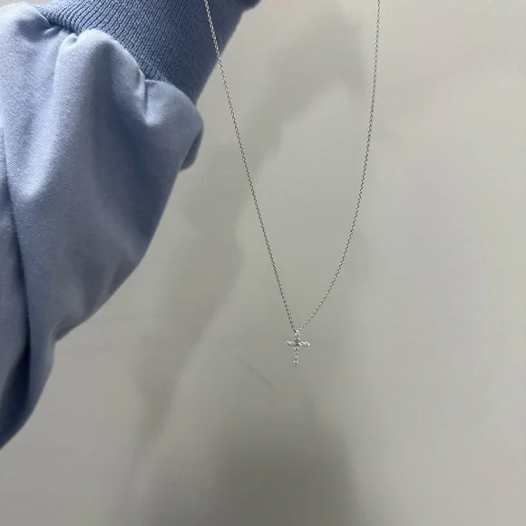 Daryl Ann Denner 14K White Gold Erica Woolston Cross Necklace - Picture 5 of 7